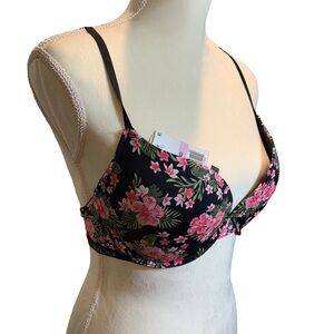 Bebe Intimates Tropical Floral Push Up Bra